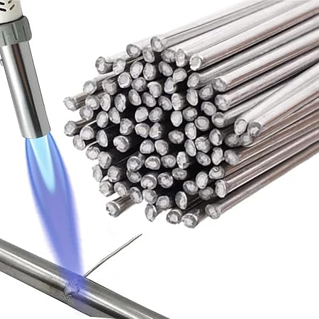 AZB 50 Pieces Flux Core Aluminum Rods - Low Temperature Easy Melt Welding Sticks
