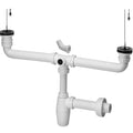 Bottle Trap for Kitchen Sink Double Bowl
